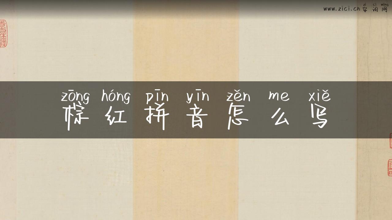 棕红拼音怎么写