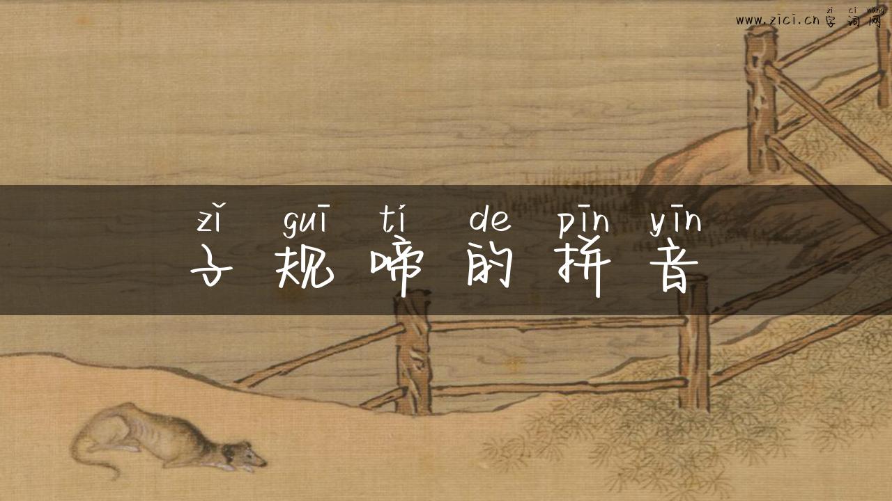 子规啼的拼音