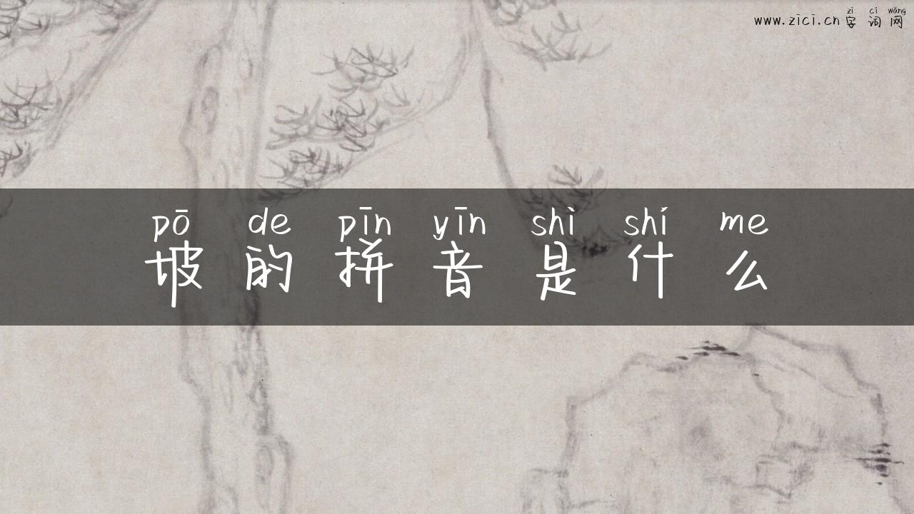 坡的拼音是什么