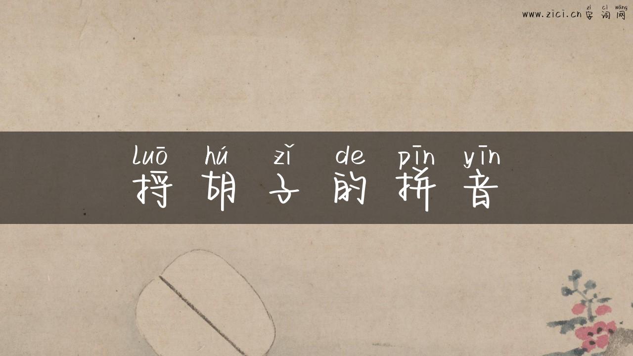 捋胡子的拼音