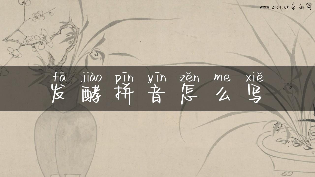 发酵拼音怎么写
