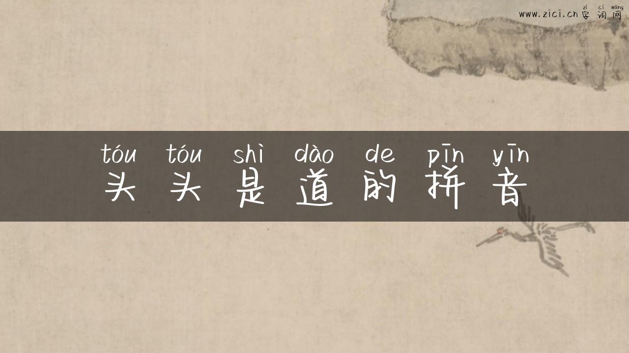 头头是道的拼音