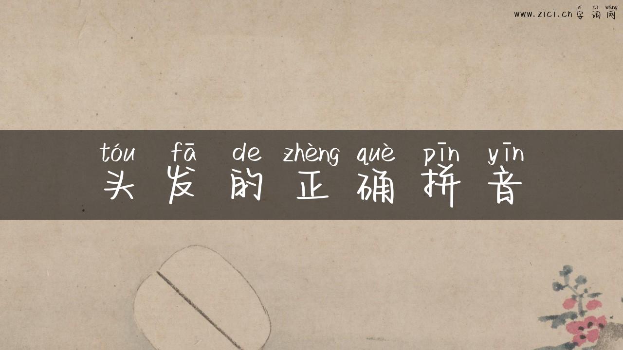 头发的正确拼音