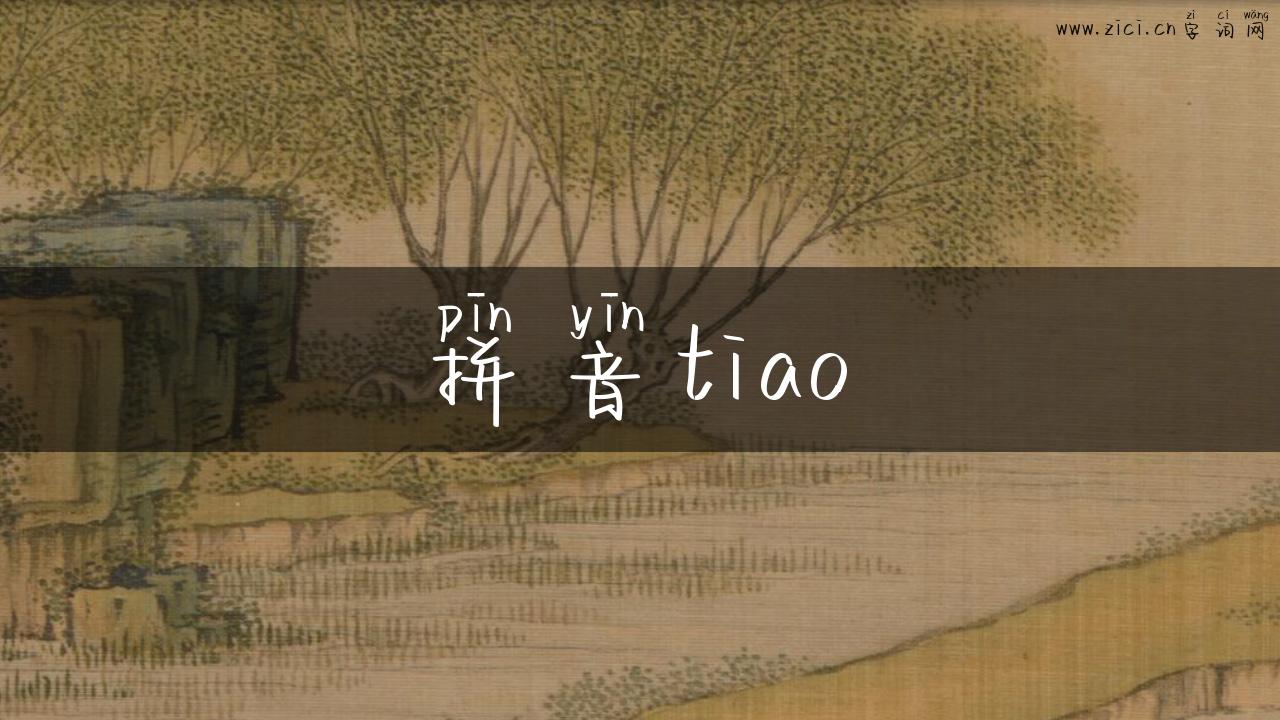 拼音tiao