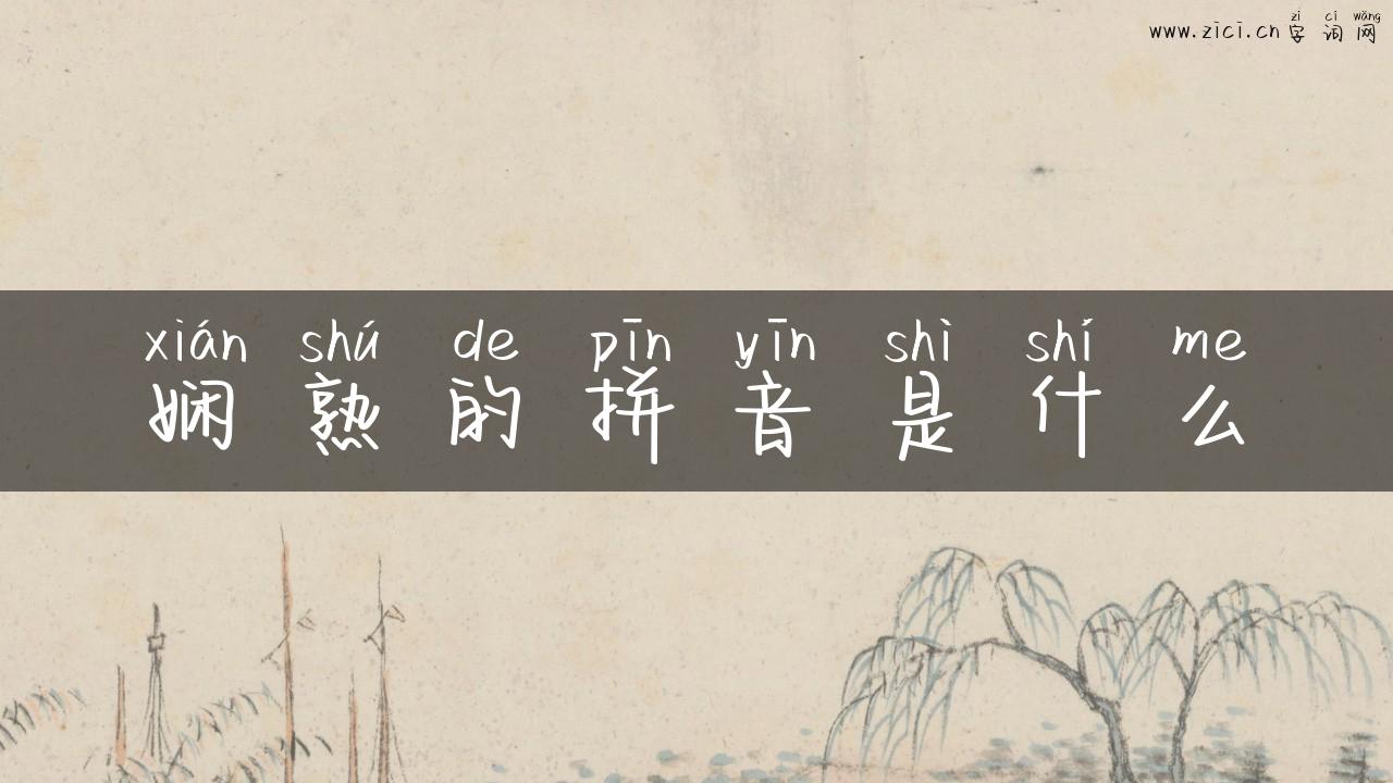 娴熟的拼音是什么