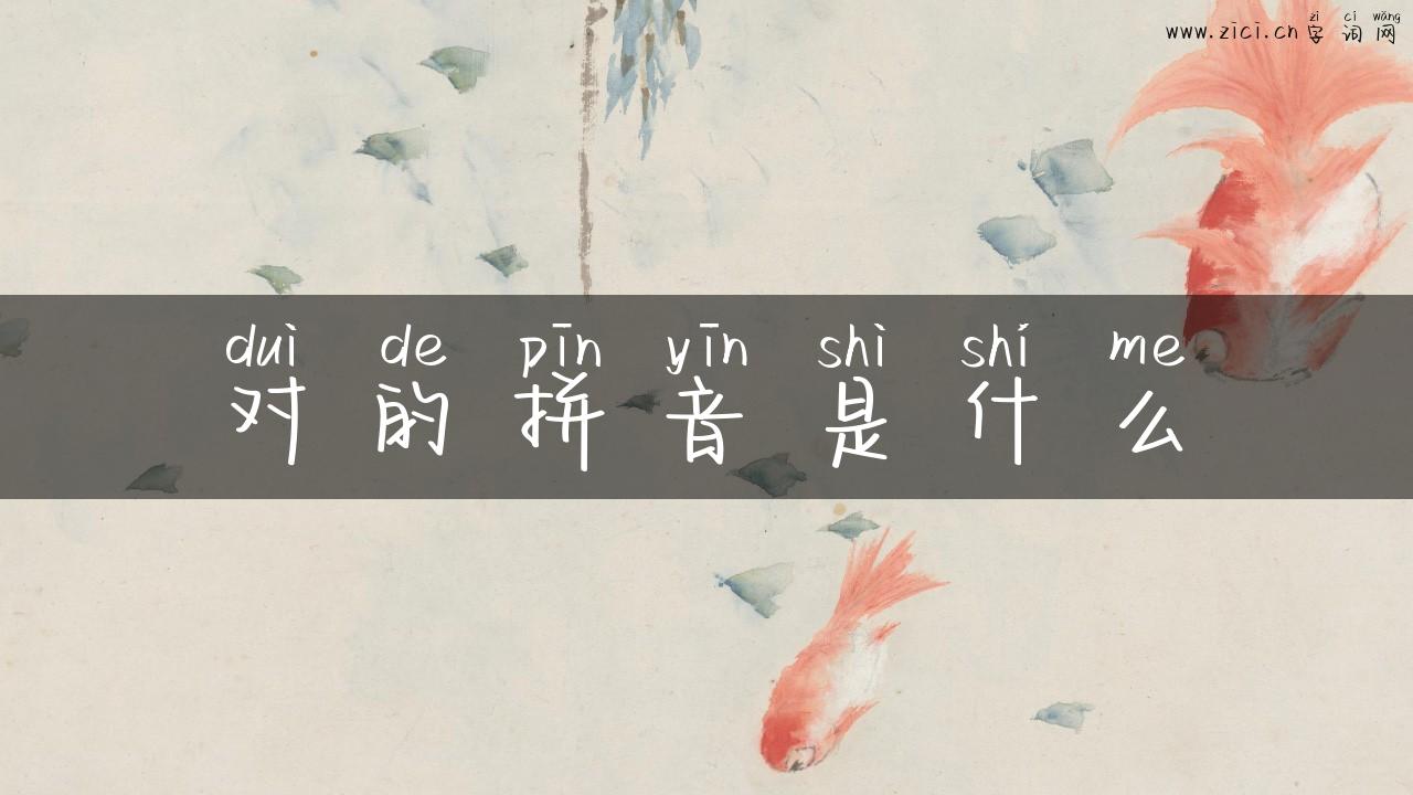 对的拼音是什么