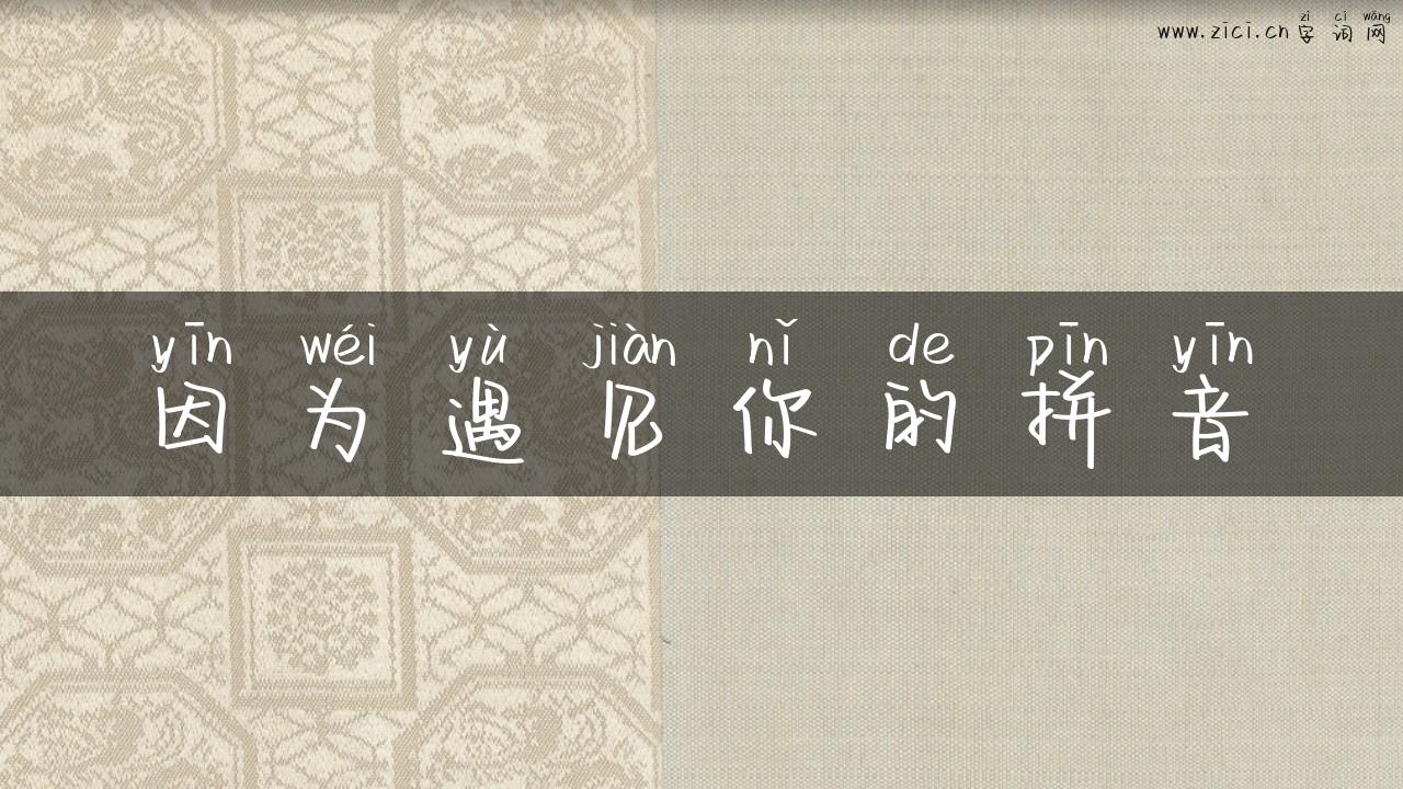 因为遇见你的拼音
