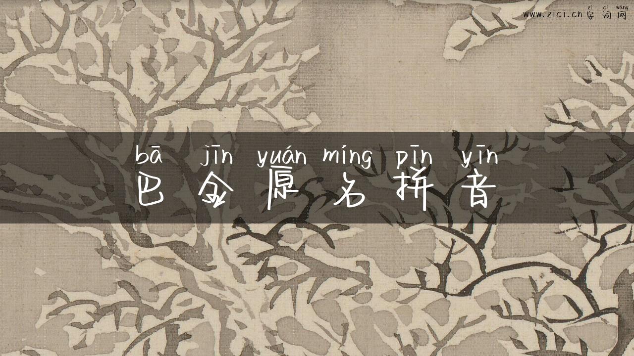 巴金原名拼音