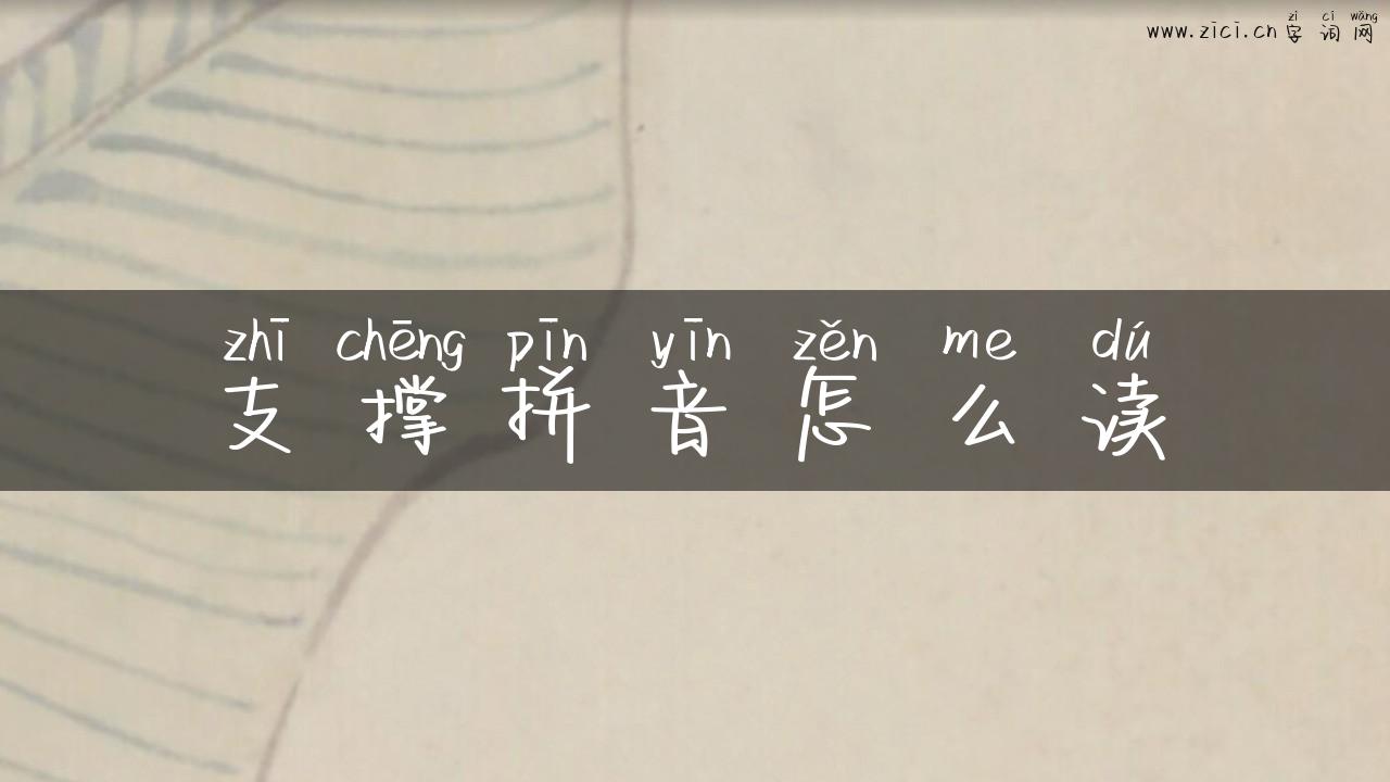 支撑拼音怎么读
