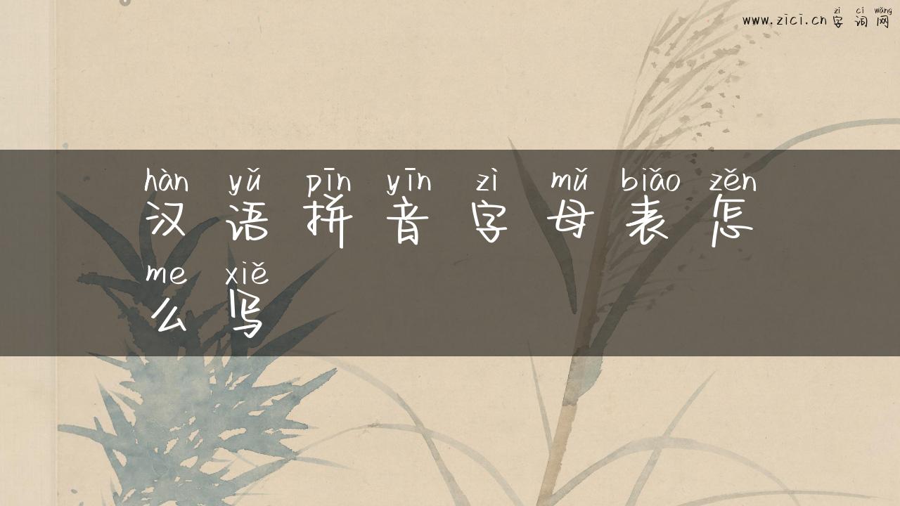 汉语拼音字母表怎么写