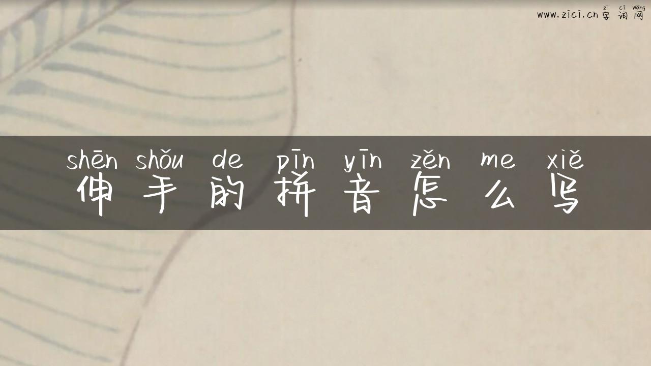 伸手的拼音怎么写