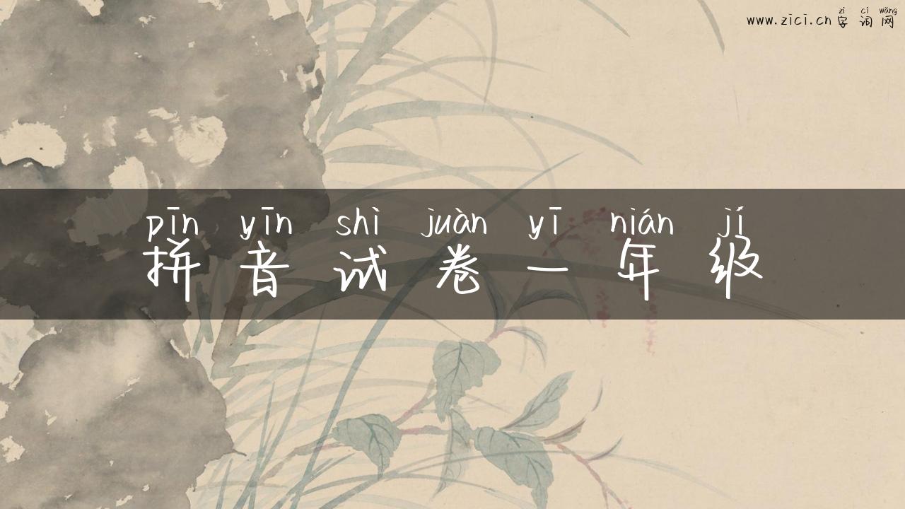拼音试卷一年级