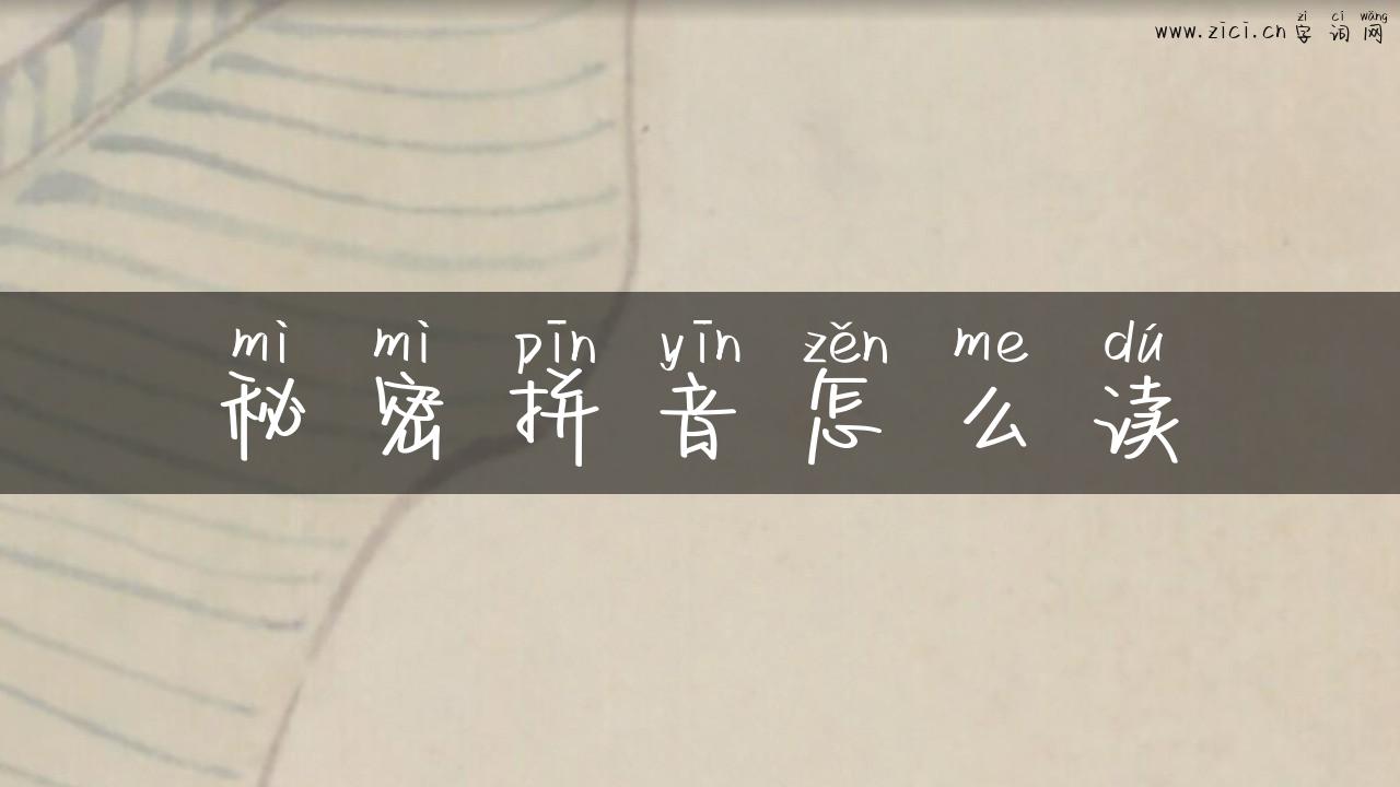 秘密拼音怎么读