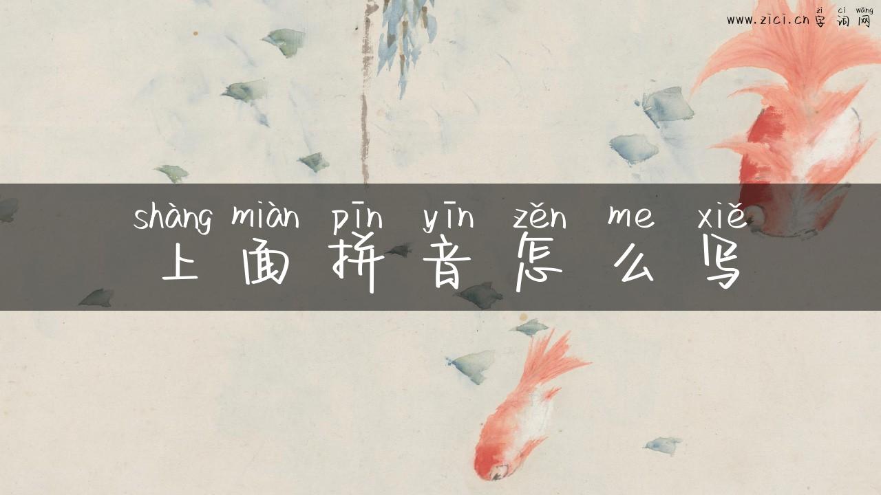 上面拼音怎么写