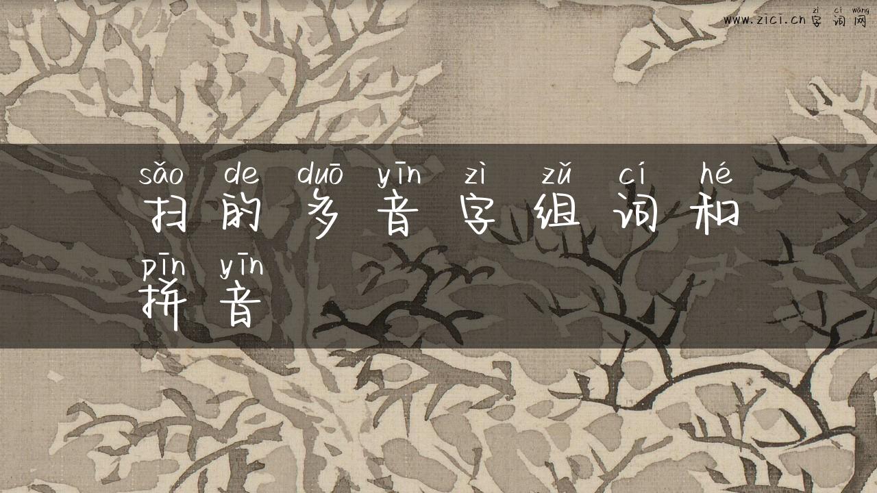 扫的多音字组词和拼音
