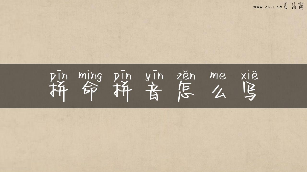 拼命拼音怎么写