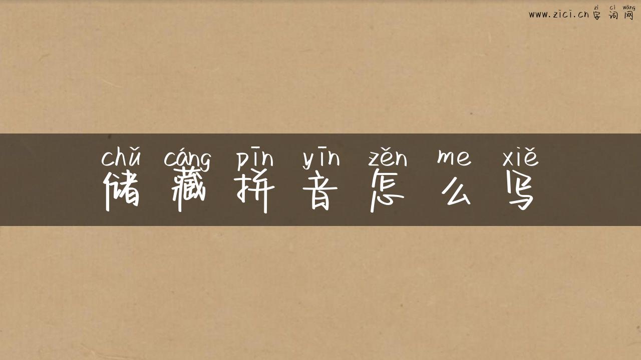储藏拼音怎么写