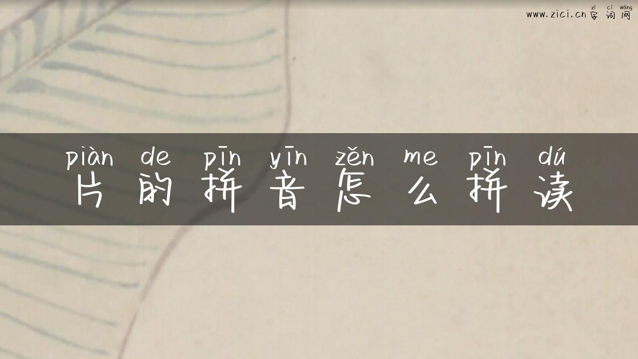 片的拼音怎么拼读
