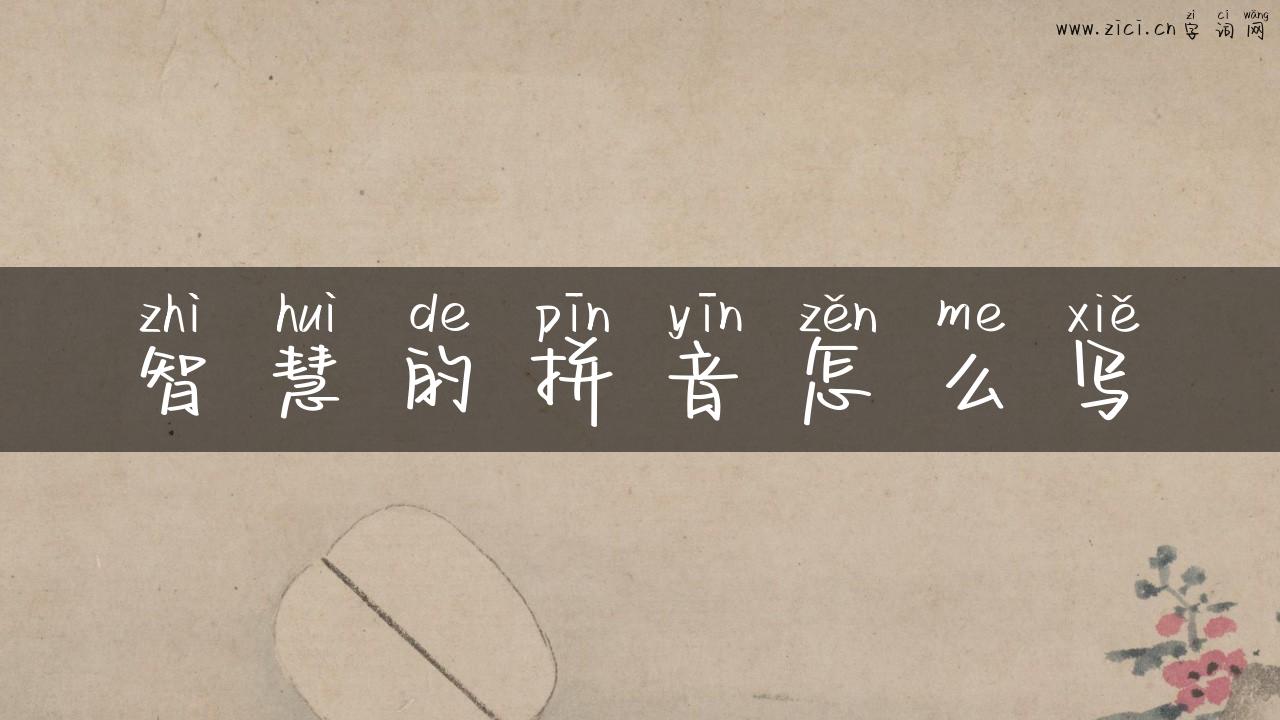 智慧的拼音怎么写