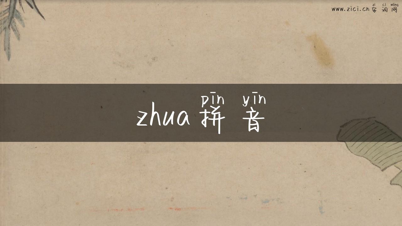 zhua拼音
