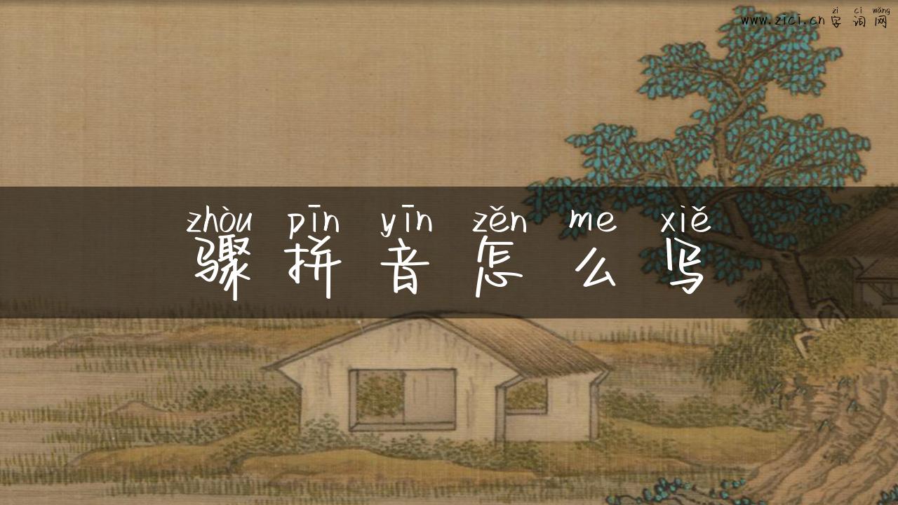 骤拼音怎么写