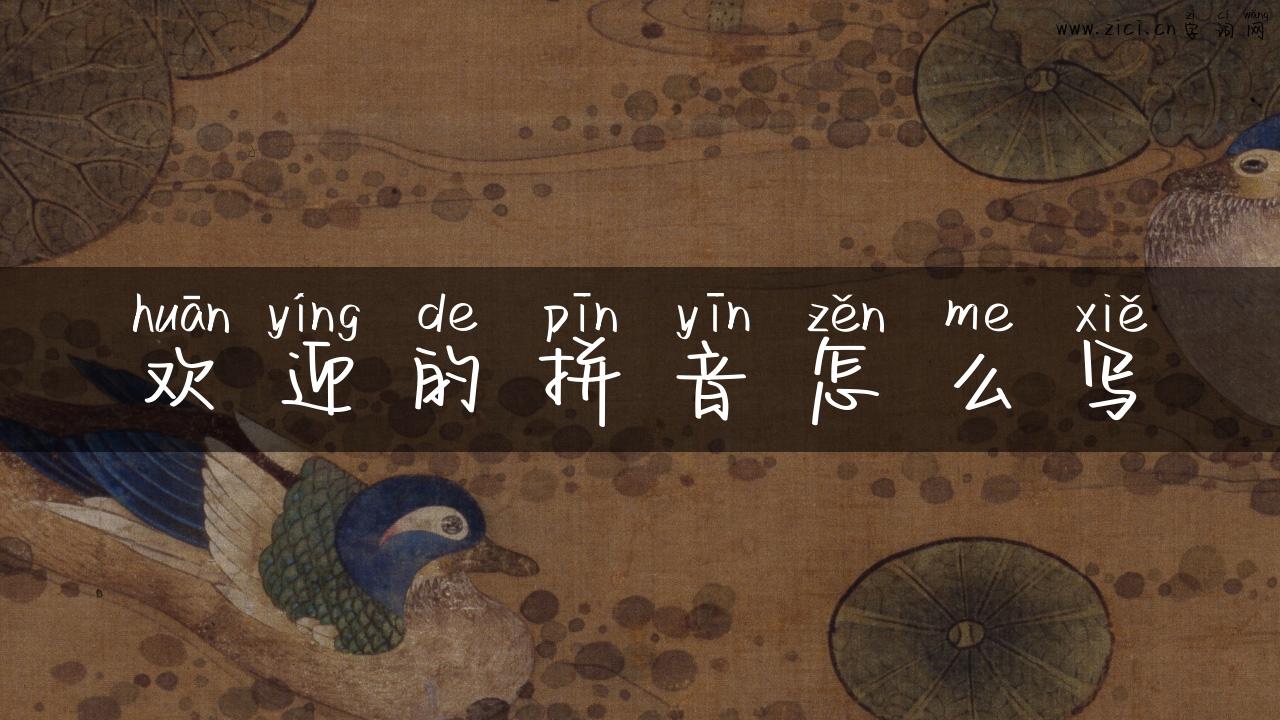 欢迎的拼音怎么写