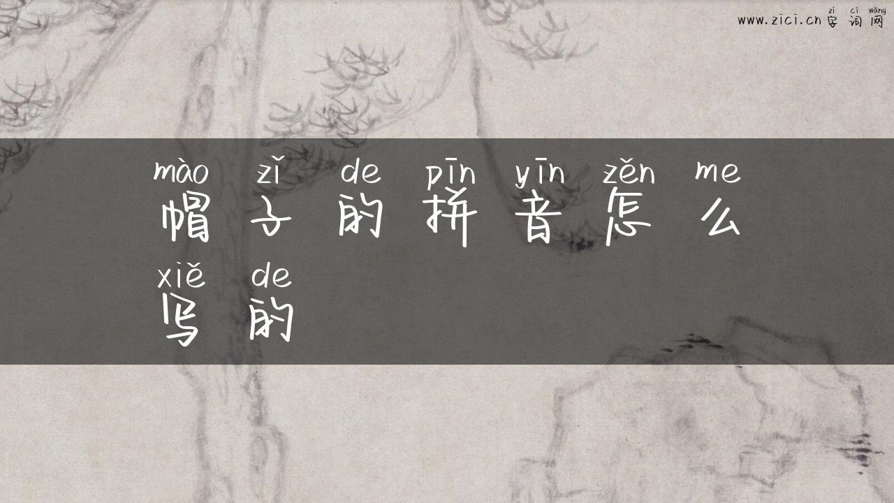 帽子的拼音怎么写的