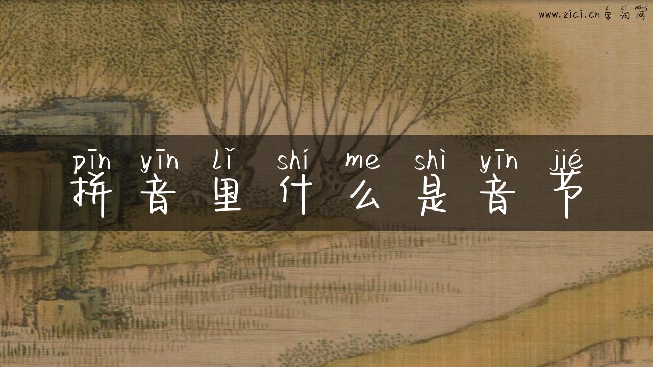 拼音里什么是音节