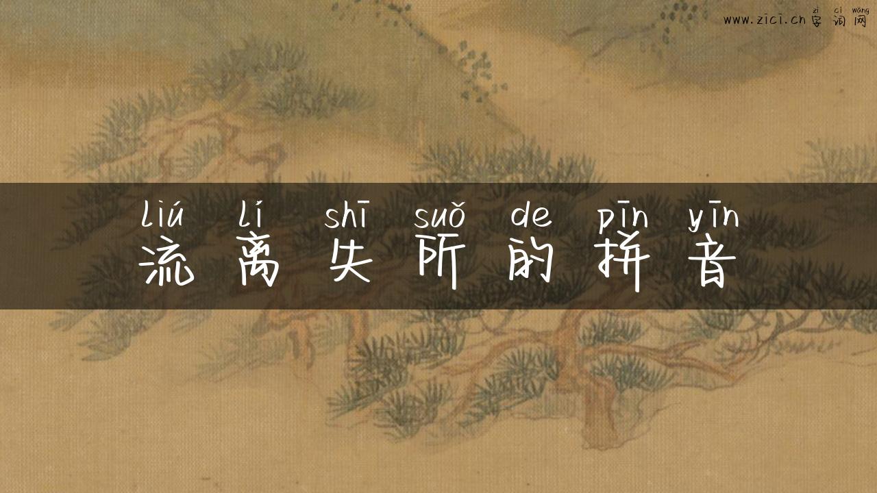 流离失所的拼音