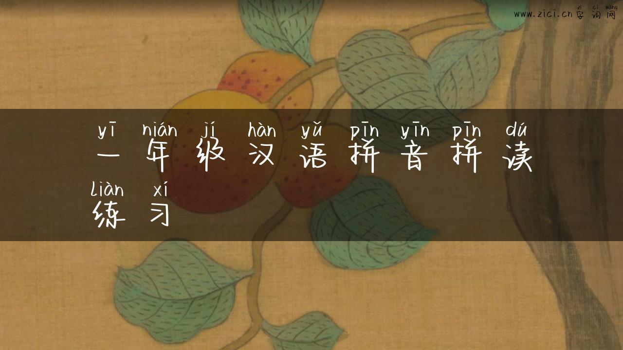 一年级汉语拼音拼读练习