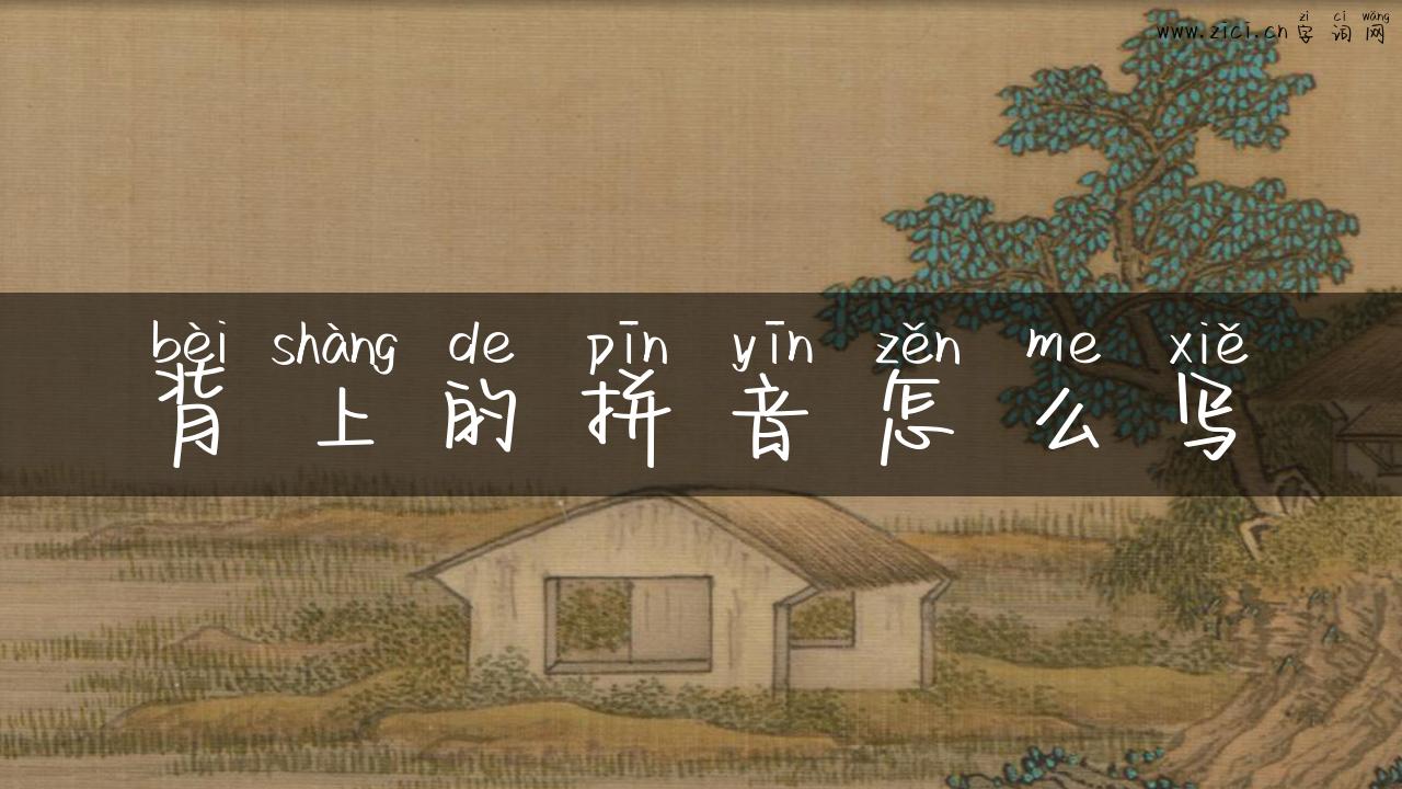 背上的拼音怎么写