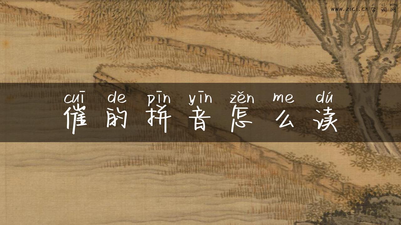 催的拼音怎么读