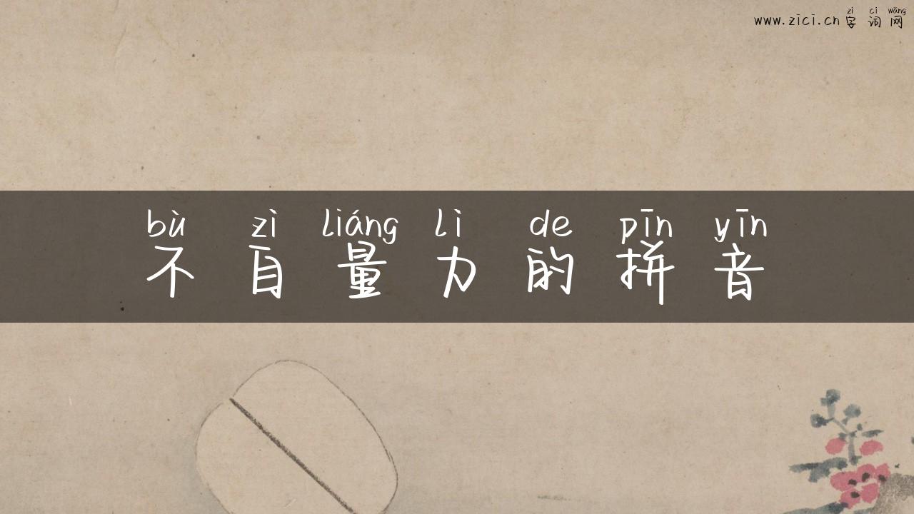 不自量力的拼音