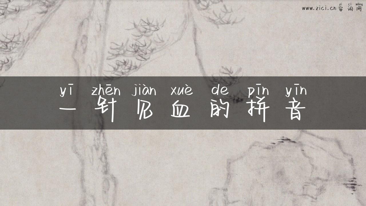 一针见血的拼音