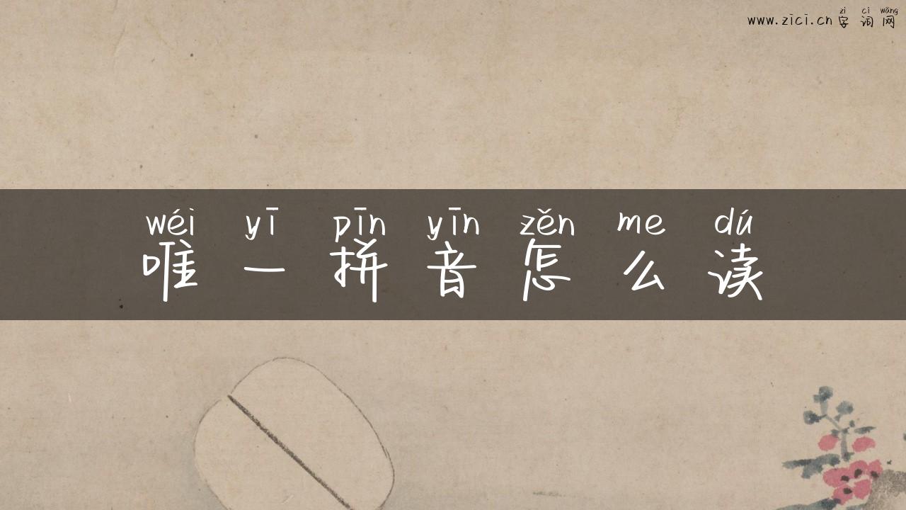 唯一拼音怎么读