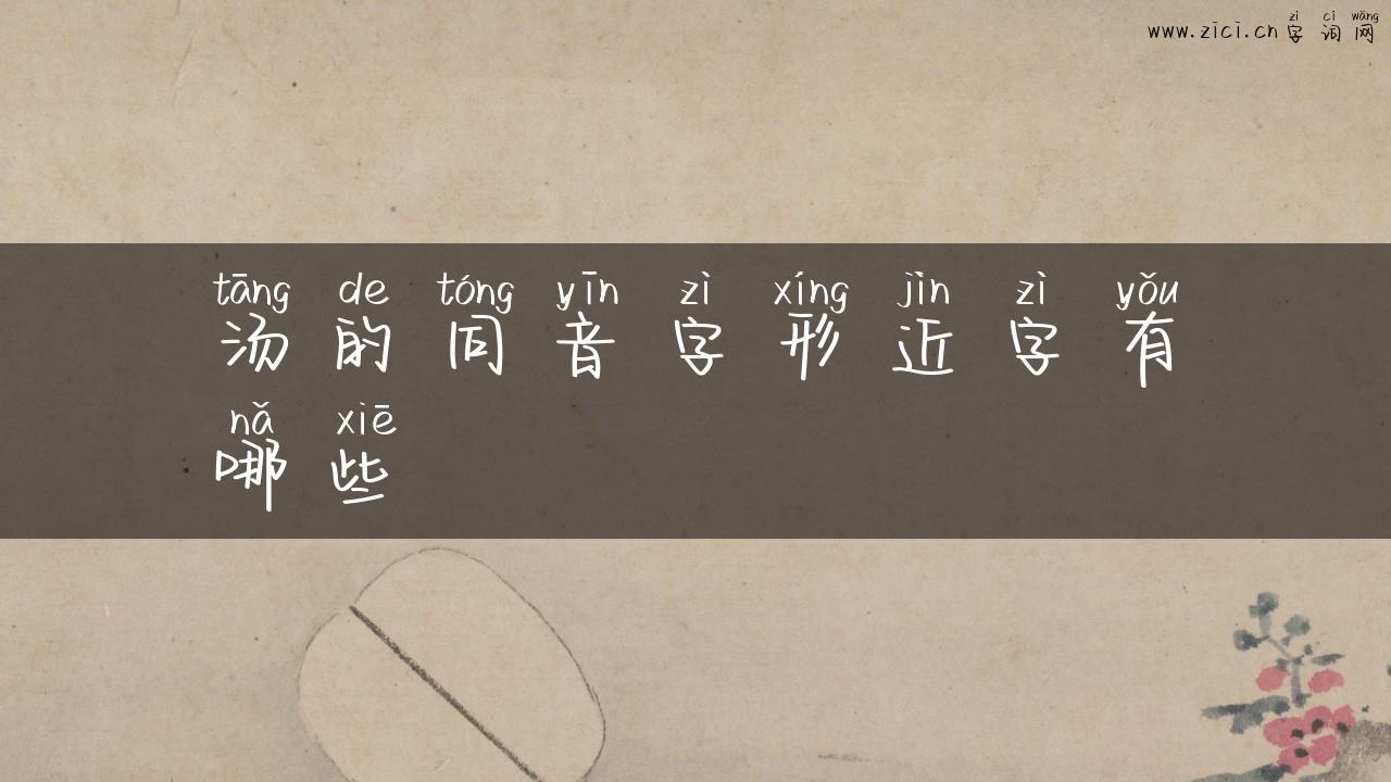 汤的同音字形近字有哪些