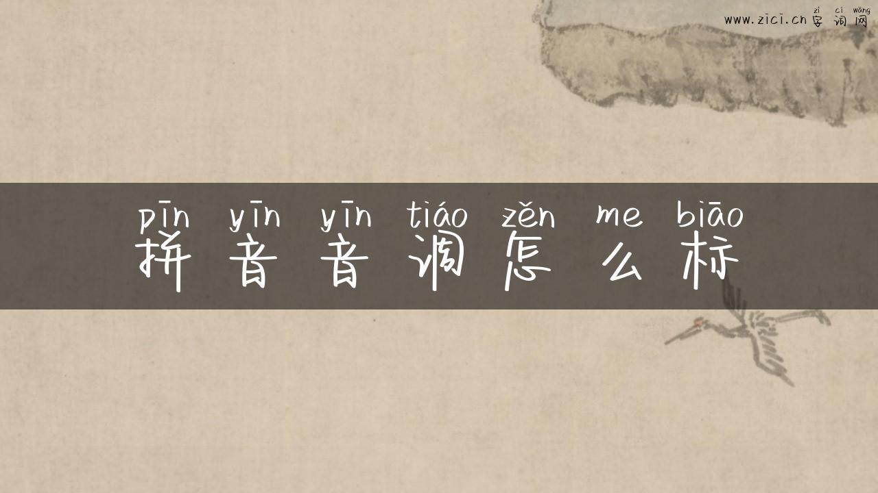 拼音音调怎么标