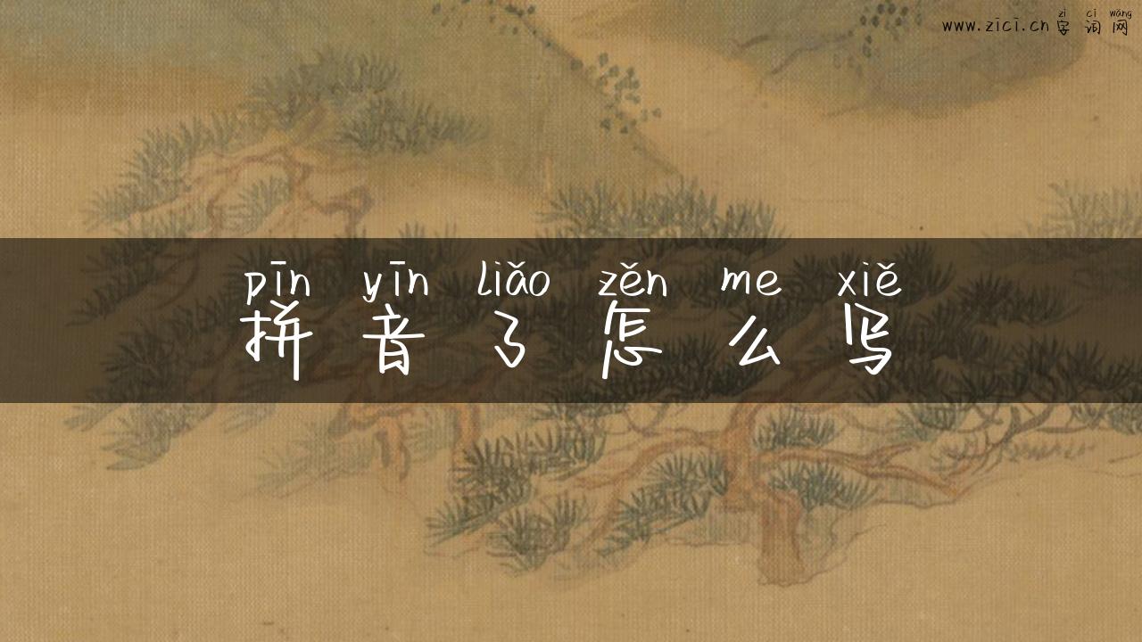 拼音了怎么写