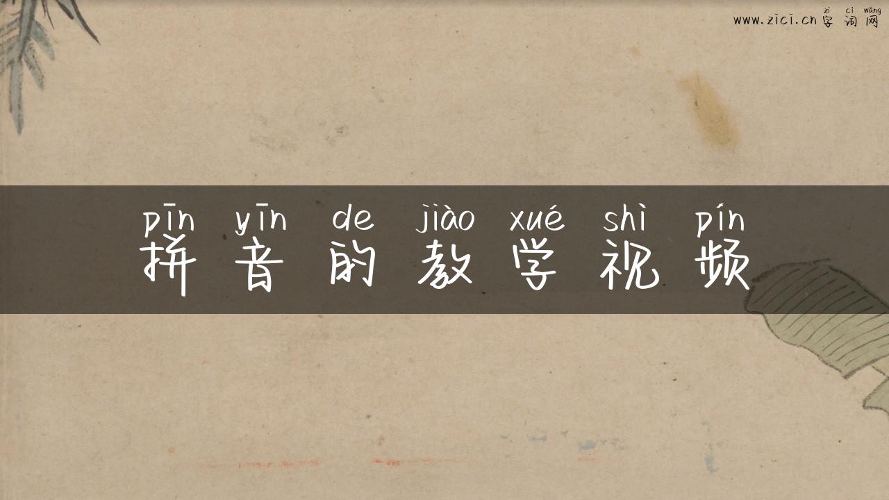 拼音的教学视频