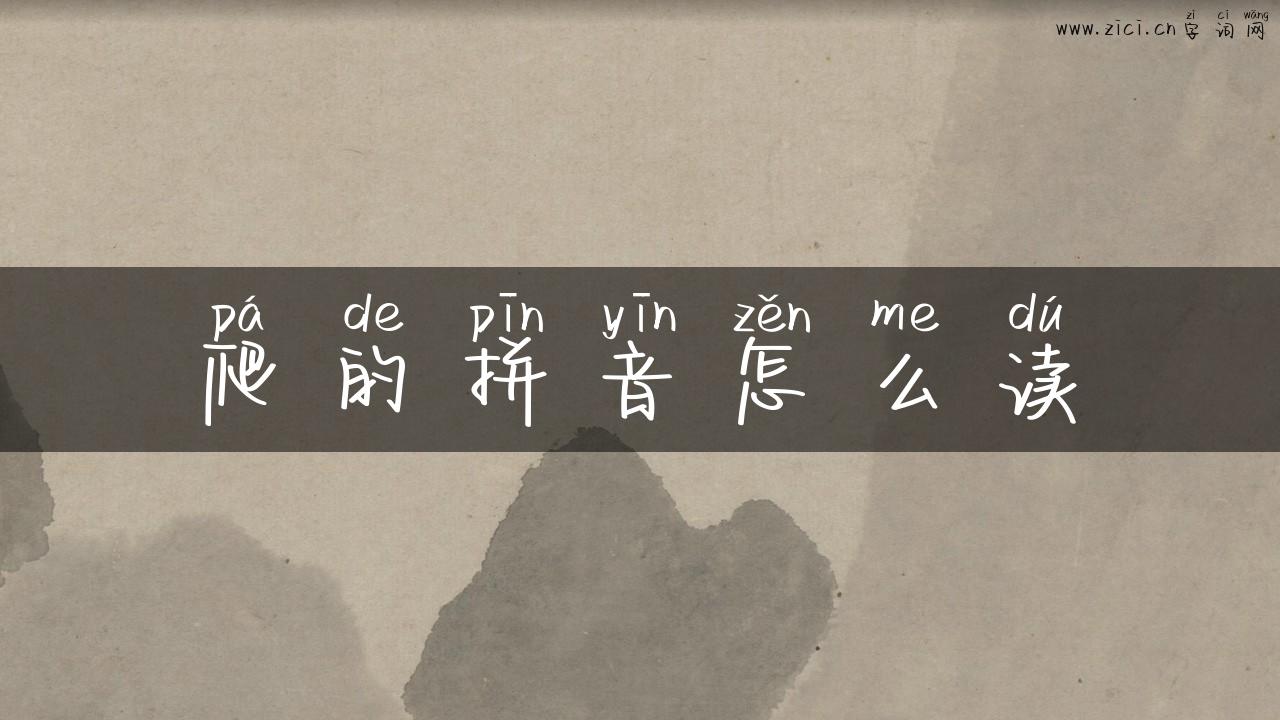 爬的拼音怎么读