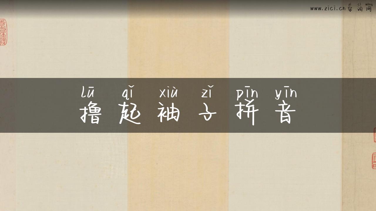 撸起袖子拼音