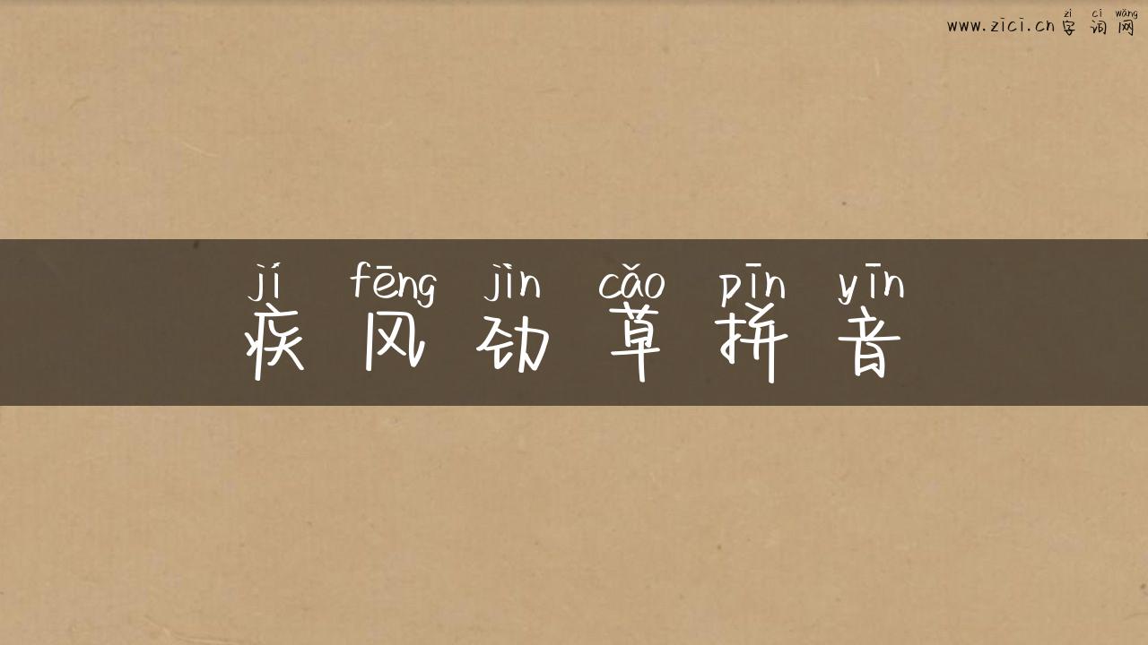 疾风劲草拼音