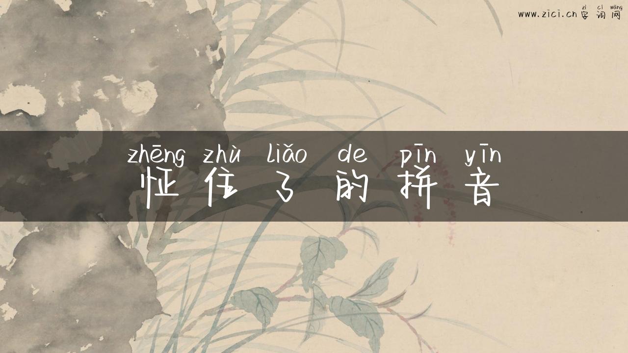 怔住了的拼音