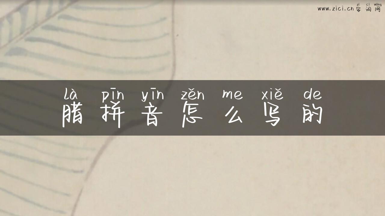 腊拼音怎么写的