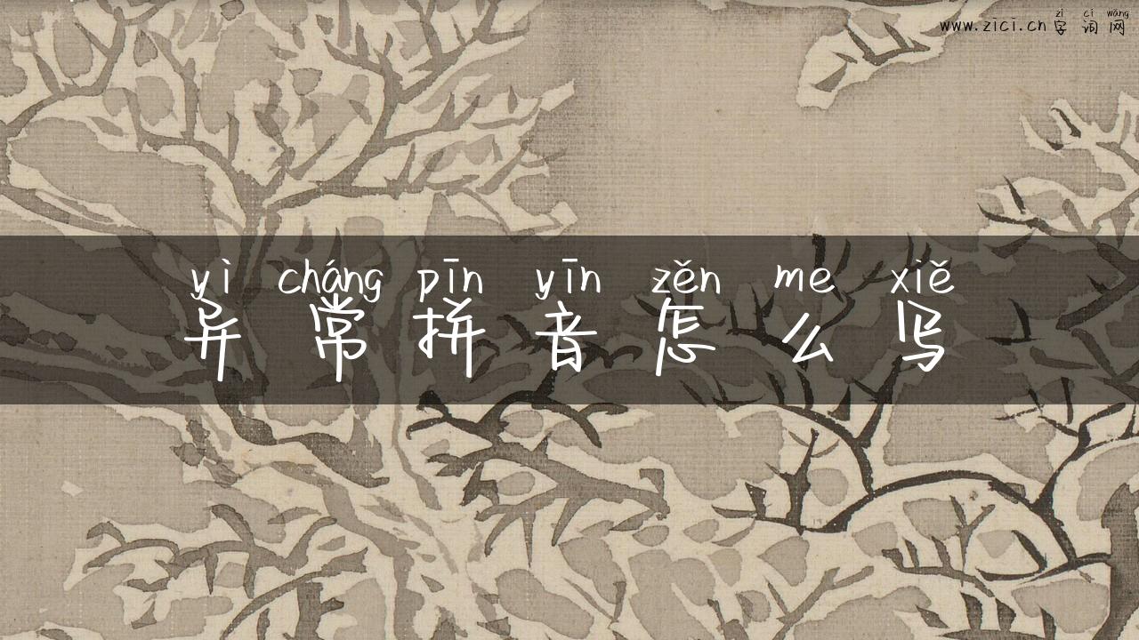 异常拼音怎么写