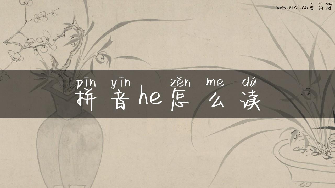 拼音he怎么读