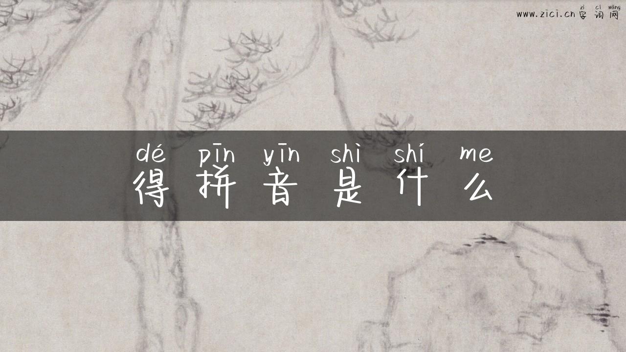 得拼音是什么