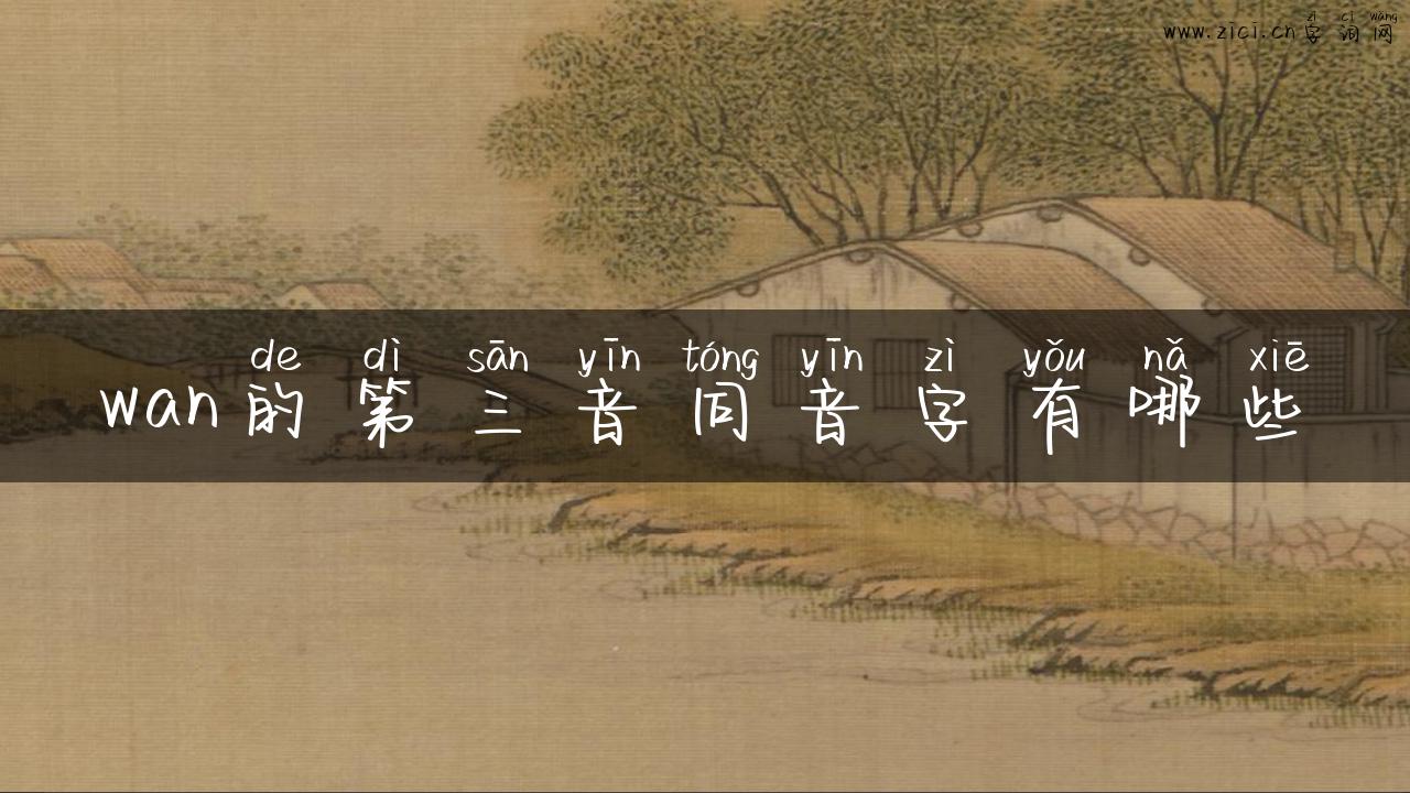 wan的第三音同音字有哪些