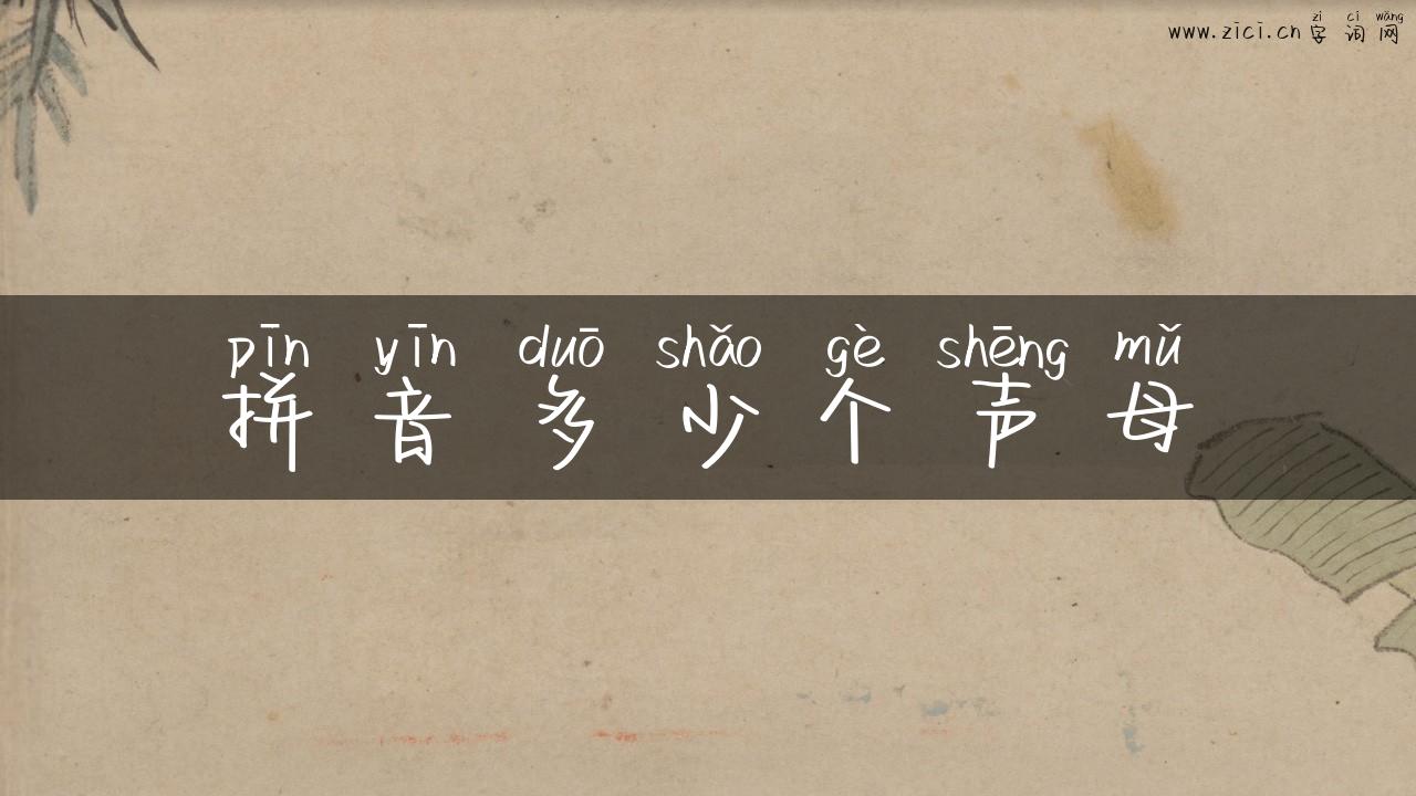拼音多少个声母