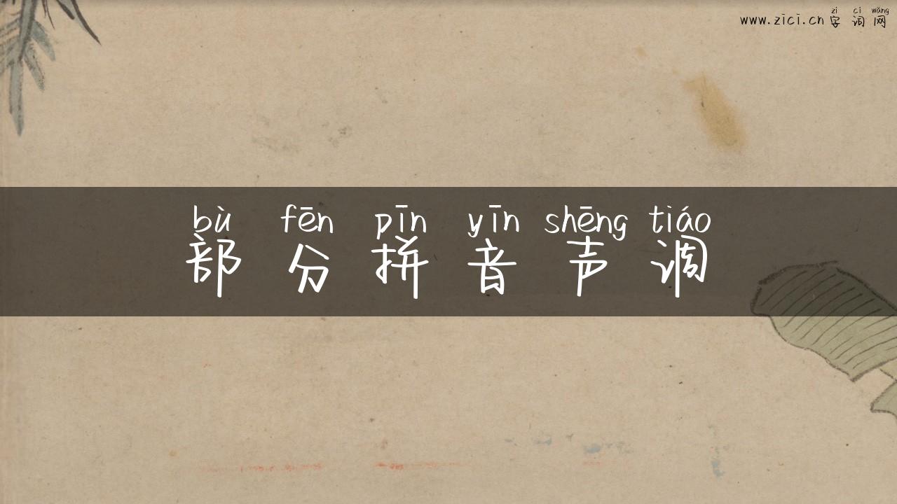 部分拼音声调